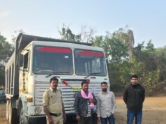 अवैध खनिज परिवहन करते 3 हाईवा और 1 ट्रेलर जब्त