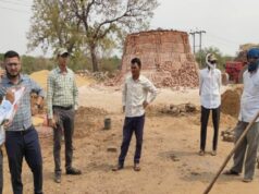 अवैध ईंट भट्ठे पर बड़ी कार्रवाई, लाखों ईंटें और लकड़ी जब्त