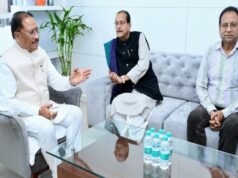 मुख्यमंत्री श्री विष्णु देव साय से झारखंड के वित्त मंत्री श्री राधाकृष्ण किशोर ने की सौजन्य भेंट